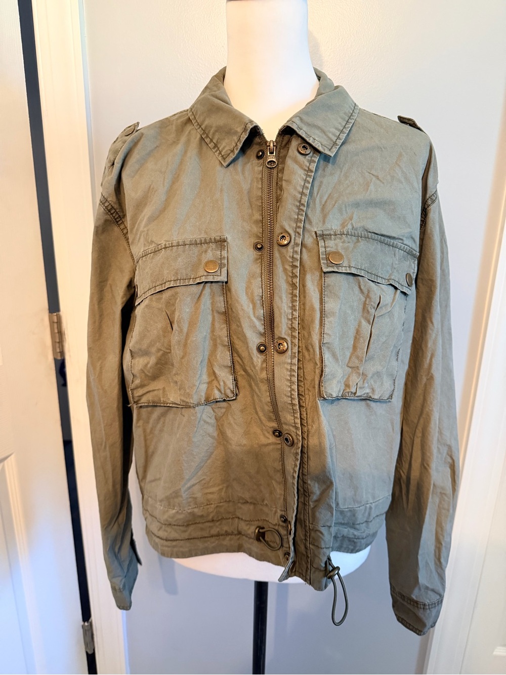 SO Men's Military Field Jacket in Olive Green